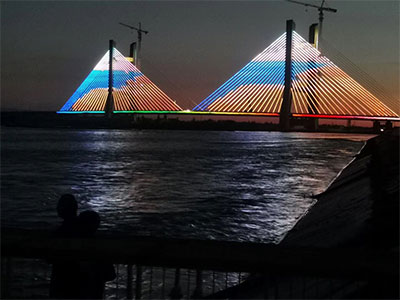 新疆，Cocodala橋の屋外照明計画